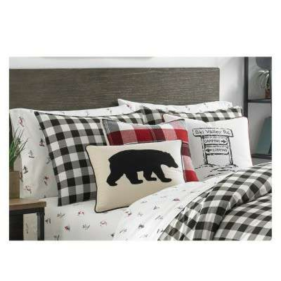 Duvet Cover Bedding Sets * | Wholesale Black Mountain Plaid Duvet Cover Set Eddie Bauer