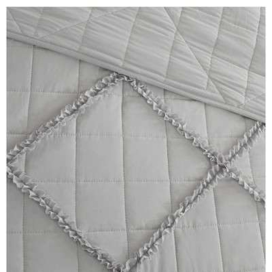 Quilt Bedding Sets * | Hot Sale Madison Park Gray Robin Quilt Set (Full/Queen)