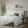 Duvet Cover Bedding Sets * | Promo Ink+Ivy 3Pc Mill Valley Reversible Cotton Duvet Cover Set Gray