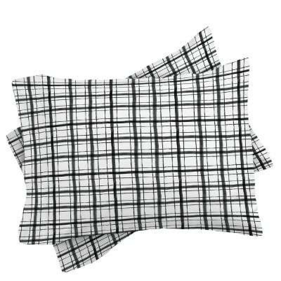 Comforter Bedding Sets * | Coupon Dash And Ash Painted Plaid Comforter Set Deny Designs Black