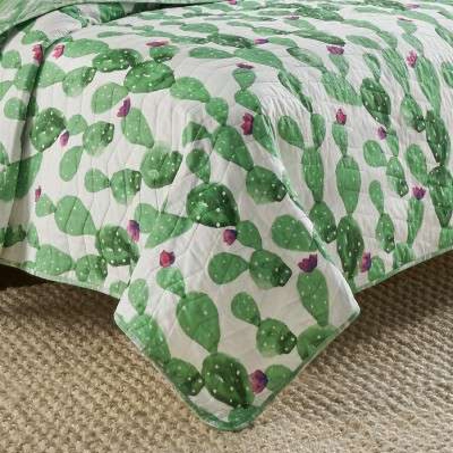 Quilt Bedding Sets * | Best Sale Cactus Otto Quilt Set Green Vue