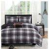 Quilt Bedding Sets * | Best Reviews Of Mi Zone Shawn Plaid Quilted Coverlet Set Black