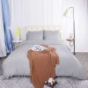 Duvet Cover Bedding Sets * | Promo 3 Pcs Washed Polyester With Pompoms Tassels Bedding Sets King Gray Piccocasa