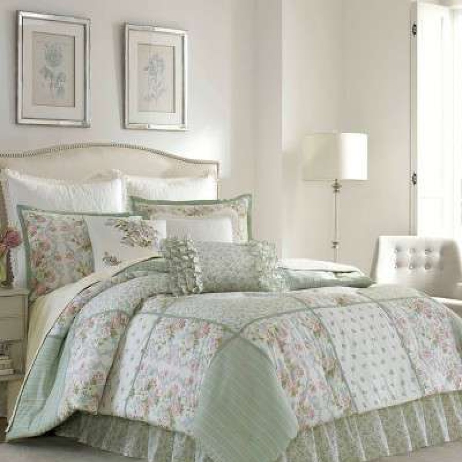 Comforter Bedding Sets * | Buy Green Harper Comforter Set Laura Ashley