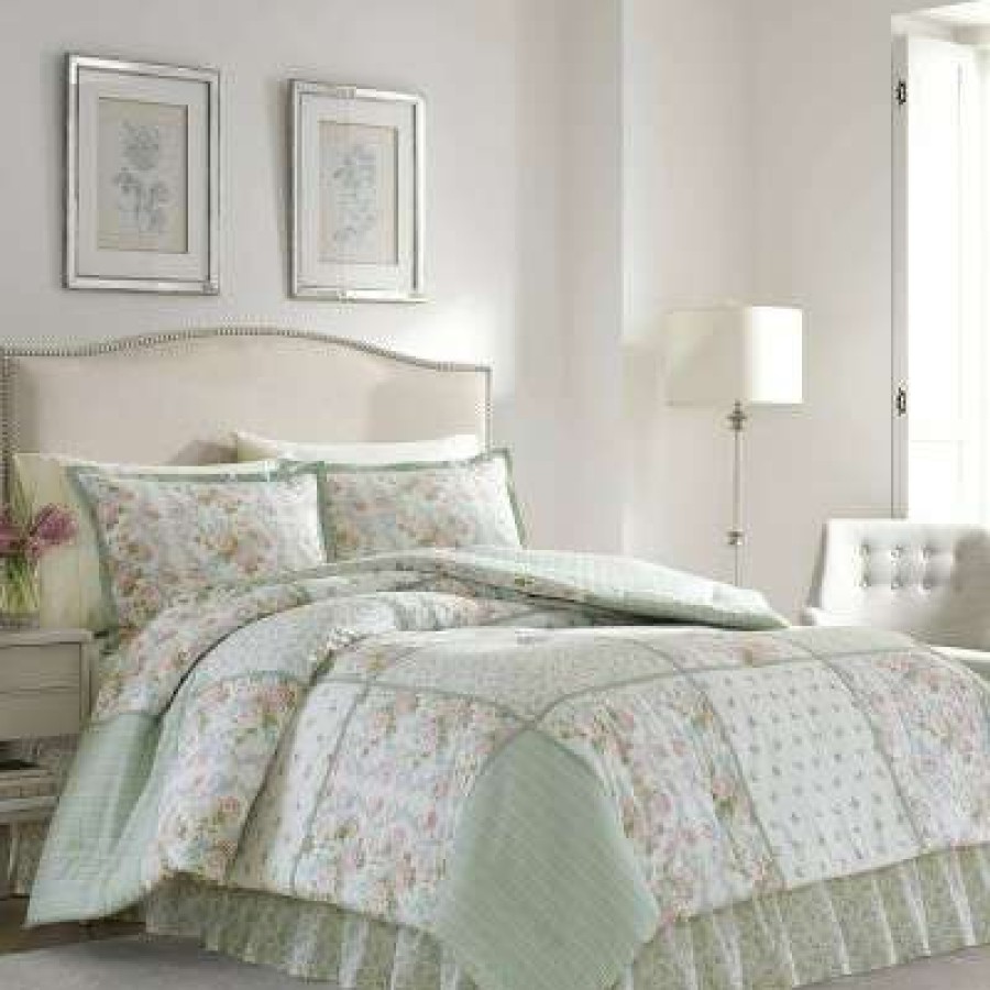 Comforter Bedding Sets * | Buy Green Harper Comforter Set Laura Ashley