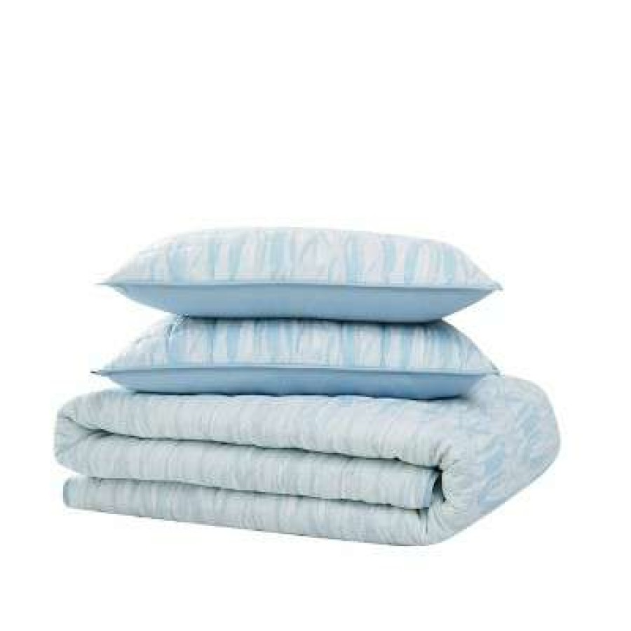 Quilt Bedding Sets * | Cheapest Brooklyn Loom Trevor Quilt Set Blue/White