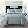 Comforter Bedding Sets * | Best Deal Twin Xl Nia Embossed Comforter Set Blue Vcny Home