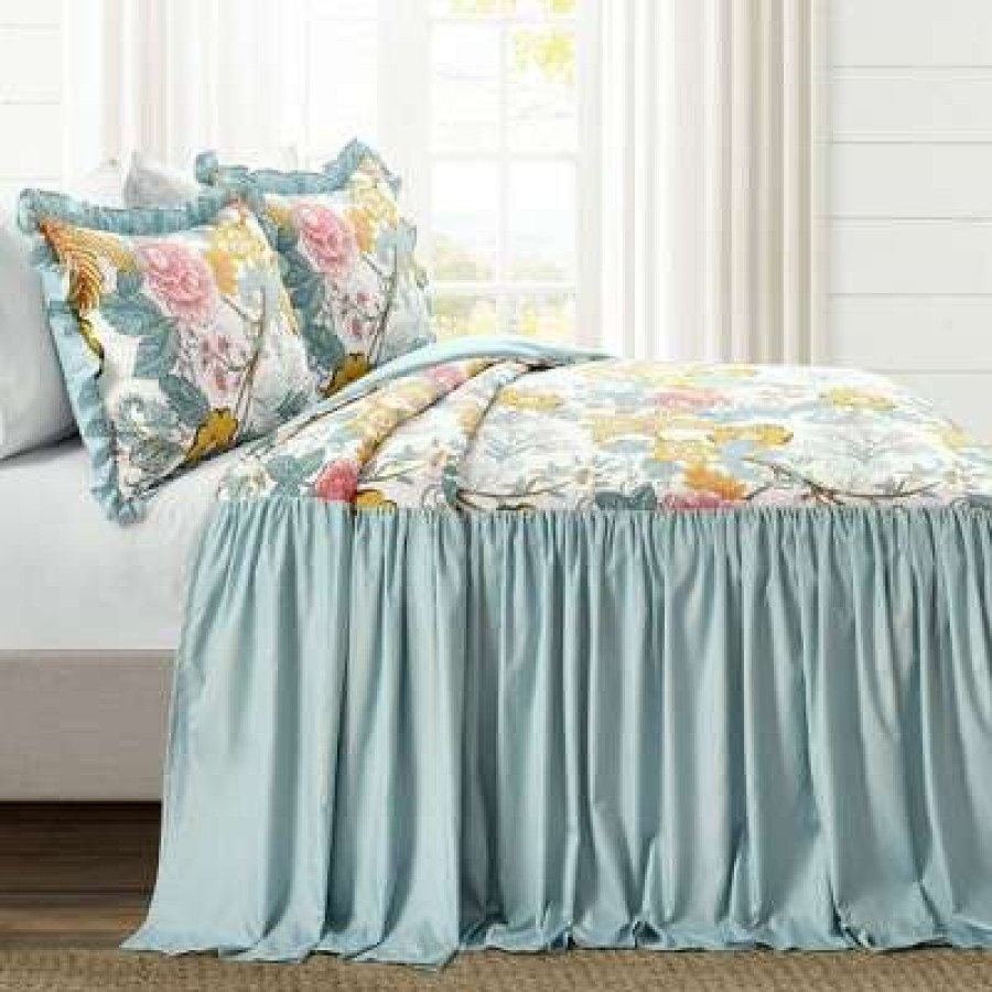 Bedspread Bedding Sets * | Best Reviews Of Lush Decor Sydney Bedspread Set Lush Decor Blue/Yellow