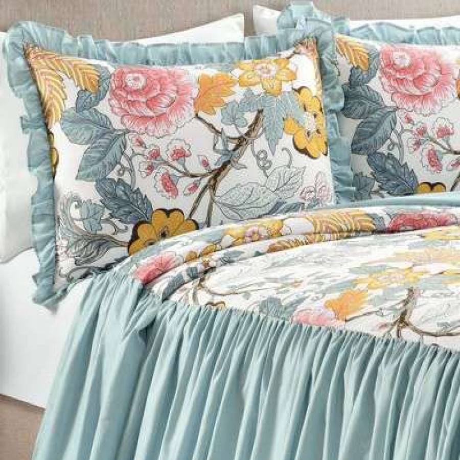 Bedspread Bedding Sets * | Best Reviews Of Lush Decor Sydney Bedspread Set Lush Decor Blue/Yellow