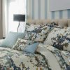 Duvet Cover Bedding Sets * | Flash Sale Casablanca 300Tc Cotton Sateen Floral Printed Oversize Duvet Cover Set 5Pc Tribeca Living