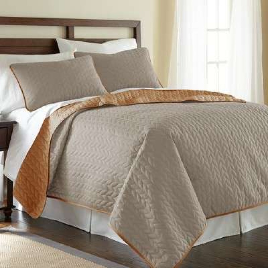 Quilt Bedding Sets * | Promo Modern Threads Leaf 3 Piece Reversible Quilt Set.