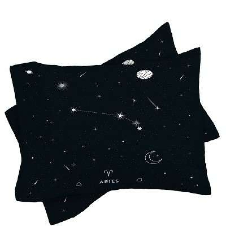 Comforter Bedding Sets * | Outlet Cuss Yeah Designs Arie Star Constellation Comforter Set Deny Designs Black