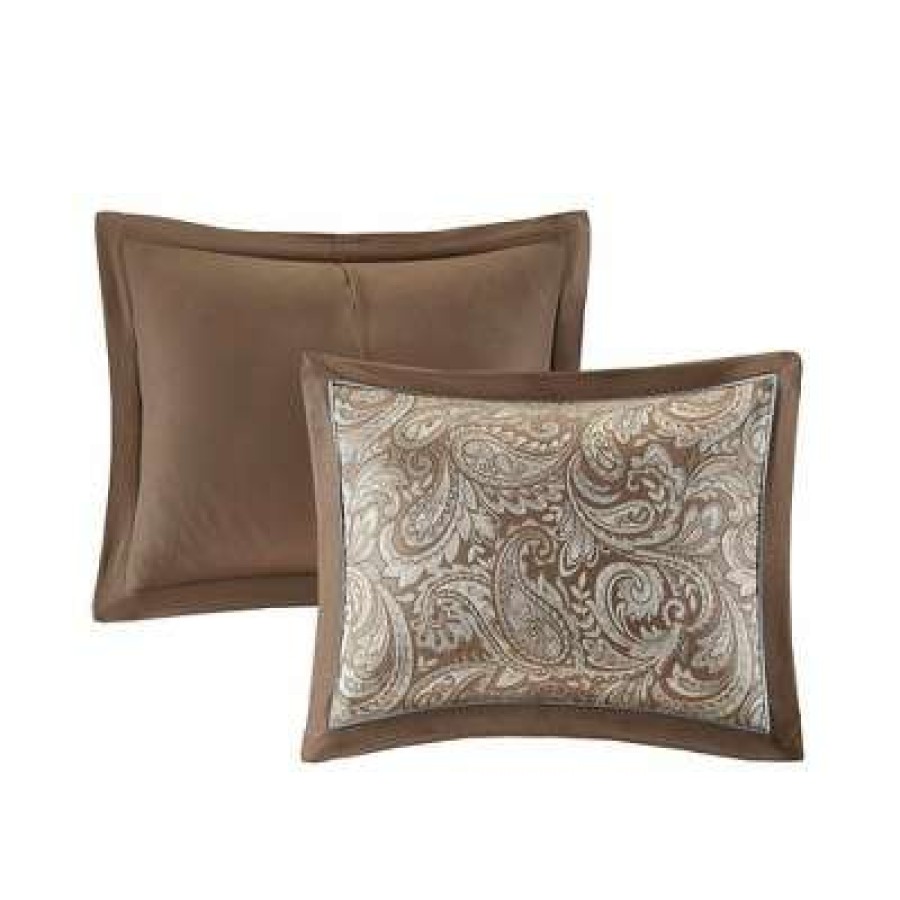 Duvet Cover Bedding Sets * | Outlet Madison Park 6Pc Charlotte Duvet Cover Set Blue/Brown