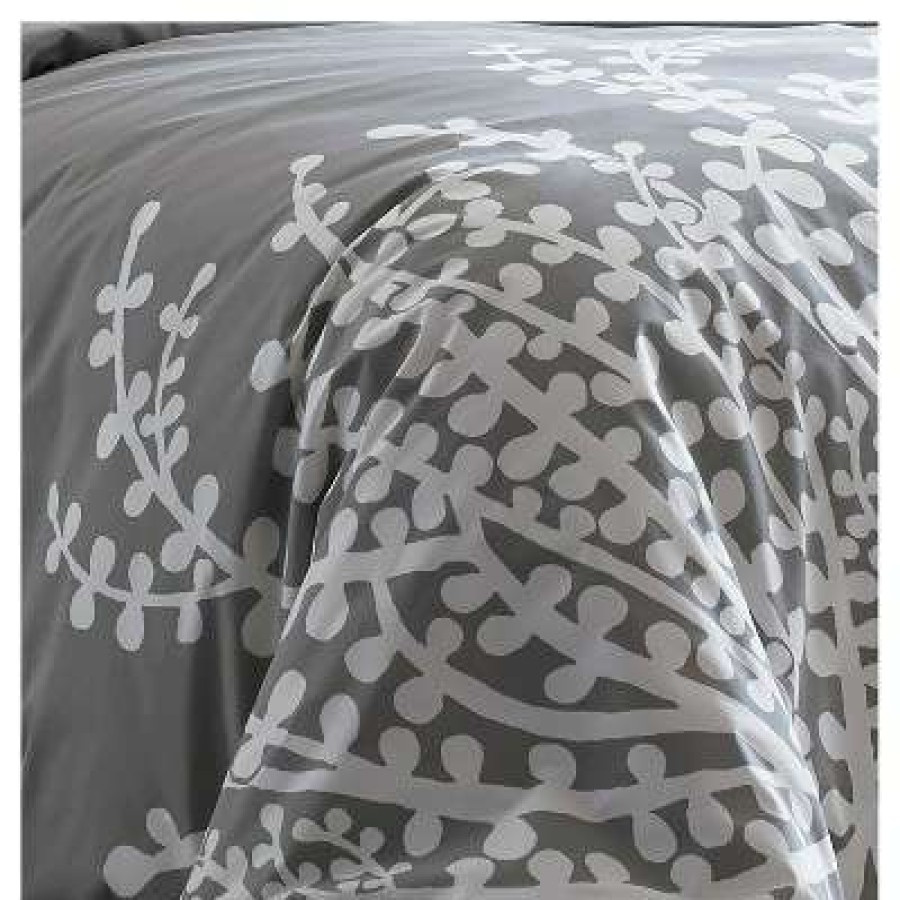 Duvet Cover Bedding Sets * | New Branches Duvet Cover Set Full/Queen Gray City Scene