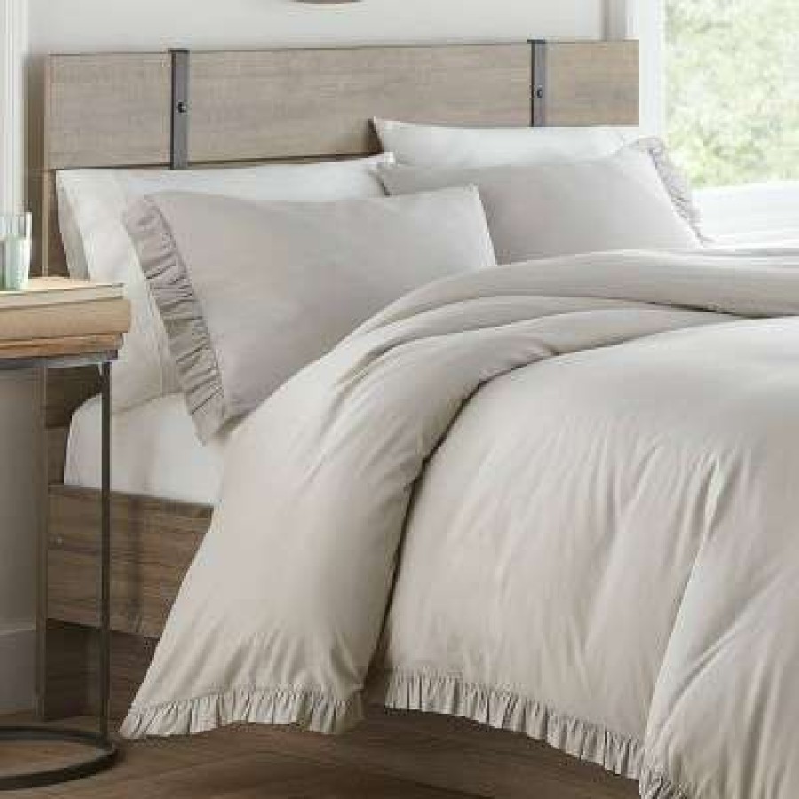 Duvet Cover Bedding Sets * | New Asher Duvet Cover & Sham Set Gray Stone Cottage