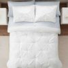 Duvet Cover Bedding Sets * | Deals Simply Clean Pleated Duvet Set Serta