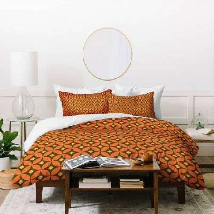 Duvet Cover Bedding Sets * | Top 10 Deny Designs Caroline Okun Pumpkin Spice Duvet Cover Set