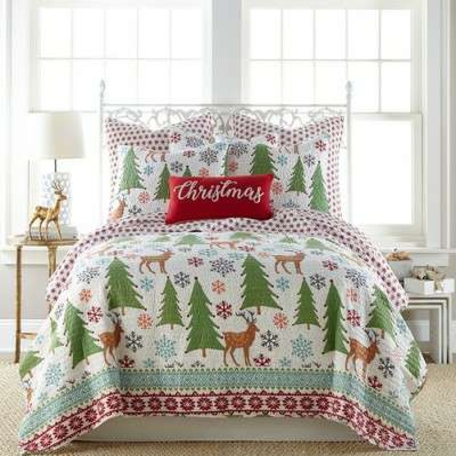 Quilt Bedding Sets * | Best Deal Tinsel Holiday Quilt Set Levtex Home