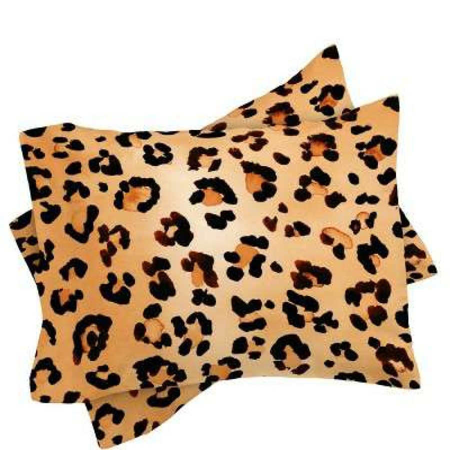 Duvet Cover Bedding Sets * | Outlet Deny Designs Amy Sia Animal Leopard Duvet Set Brown