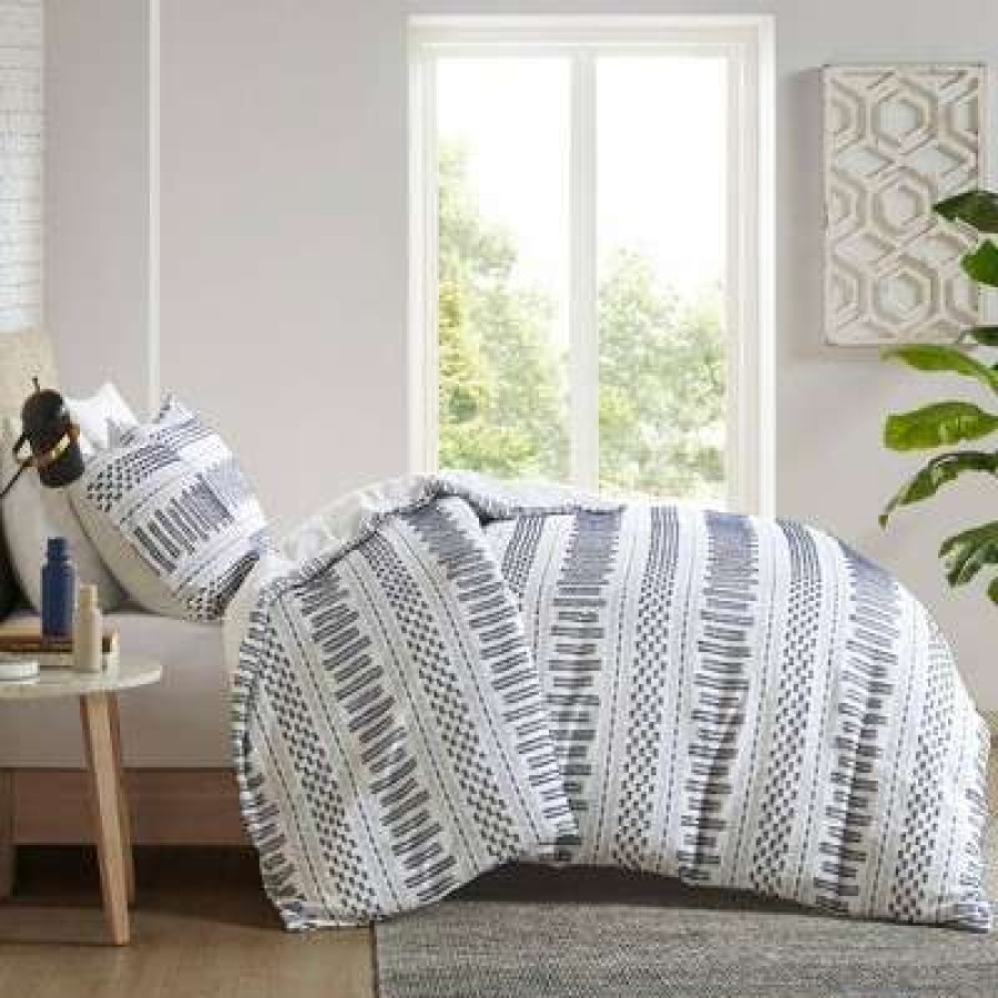 Comforter Bedding Sets * | Top 10 Ink+Ivy 3Pc Rhea Cotton Jacquard Mini Comforter & Sham Set