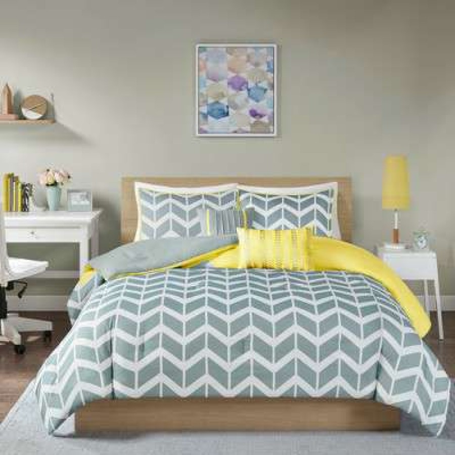 Comforter Bedding Sets * | Best Reviews Of Intelligent Design Chevron Darcy Comforter Set