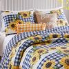 Quilt Bedding Sets * | Best Sale Sunflower Quilt & Sham Set Gold/Blue Greenland Home Fashions