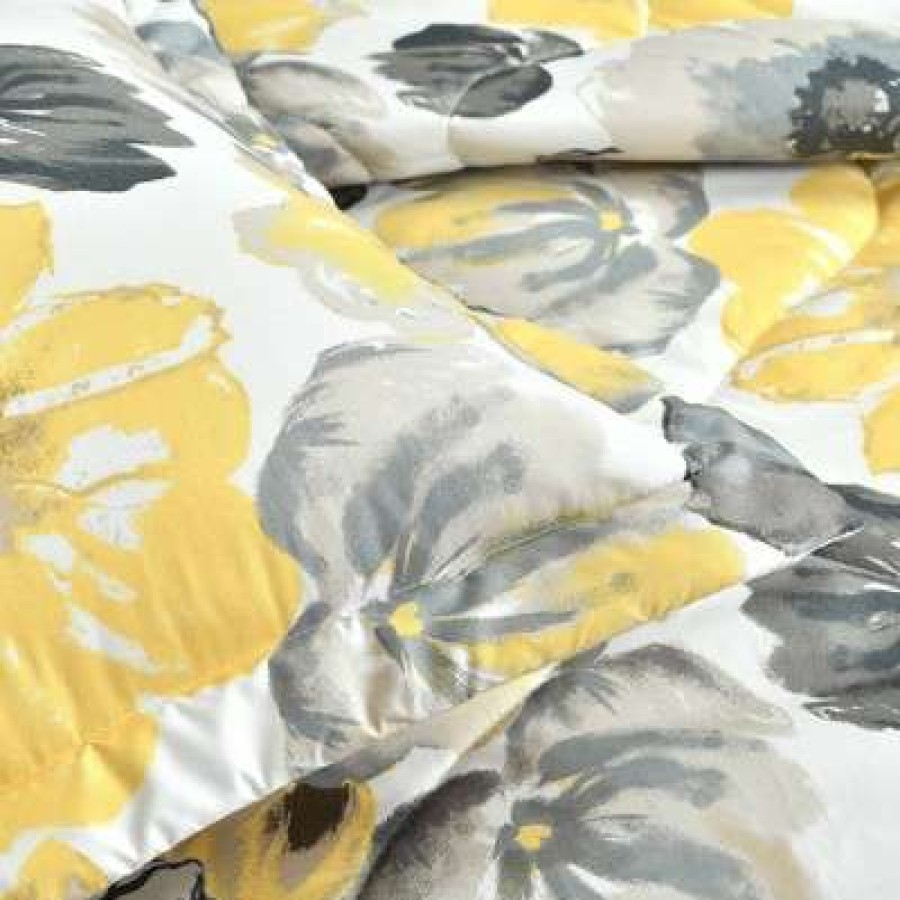 Comforter Bedding Sets * | Best Deal Lush Decor 6Pc Leah Comforter Set Lush Decor Yellow/Gray