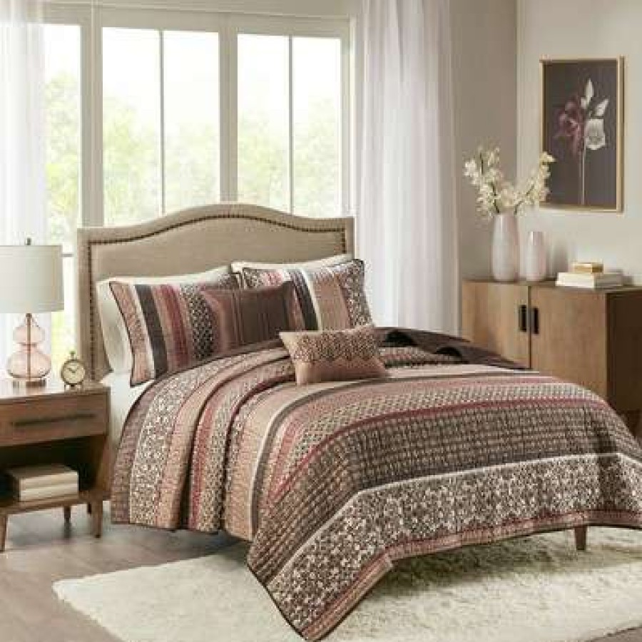 Coverlet Bedding Sets * | Top 10 Madison Park 5Pc Cambridge Quilted Coverlet Set