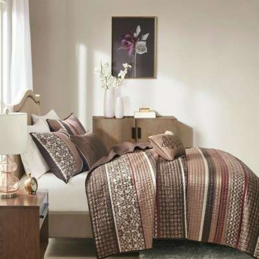 Coverlet Bedding Sets * | Top 10 Madison Park 5Pc Cambridge Quilted Coverlet Set