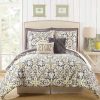 Comforter Bedding Sets * | Deals Presidio Square 7Pc Madrid Comforter & Sham Set Ivory/Blue