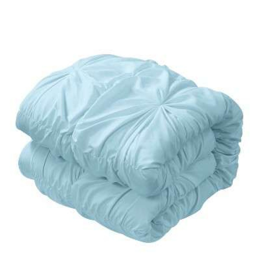 Duvet Cover Bedding Sets * | Buy Pintuck Duvet Cover Set Casa Couture Light Blue