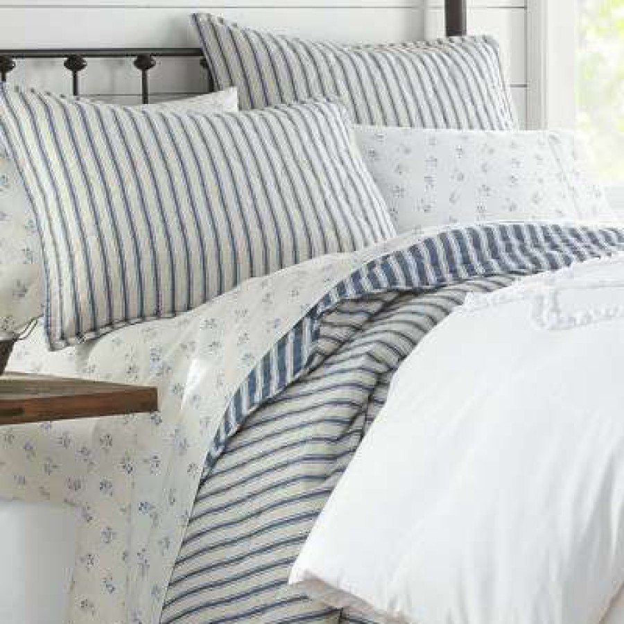 Quilt Bedding Sets * | New Willow Way Ticking Stripe Quilt & Sham Set Stone Cottage