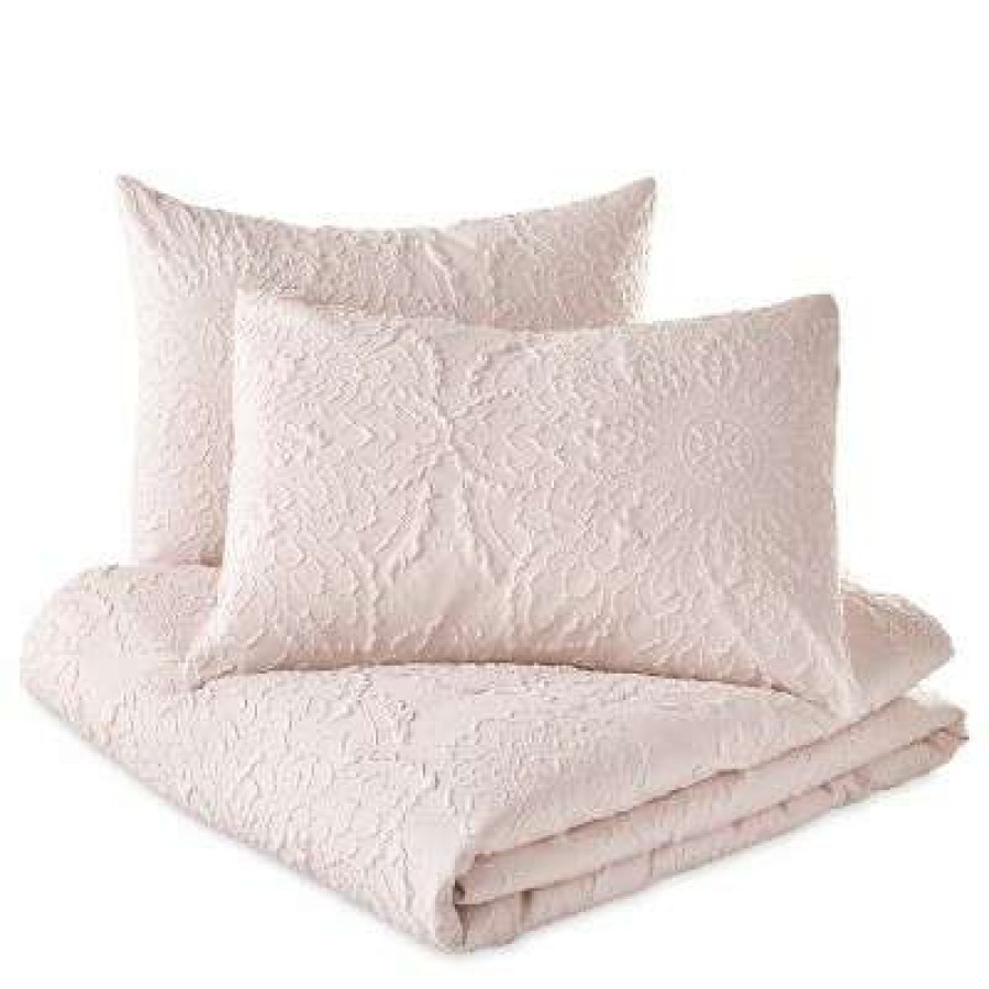 Duvet Cover Bedding Sets * | Best Deal Medallion Solid Duvet Set Blush Microsculpt