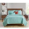 Quilt Bedding Sets * | Best Deal Yara Quilt Set Vcny Turquoise Blue