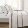 Duvet Cover Bedding Sets * | Buy Lush Decor 3Pc Farmhouse Stripe Duvet Set Lush Decor