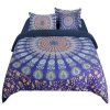 Duvet Cover Bedding Sets * | Deals 5 Pcs Polyester Bohemian Bedding Sets King Navy Blue Piccocasa