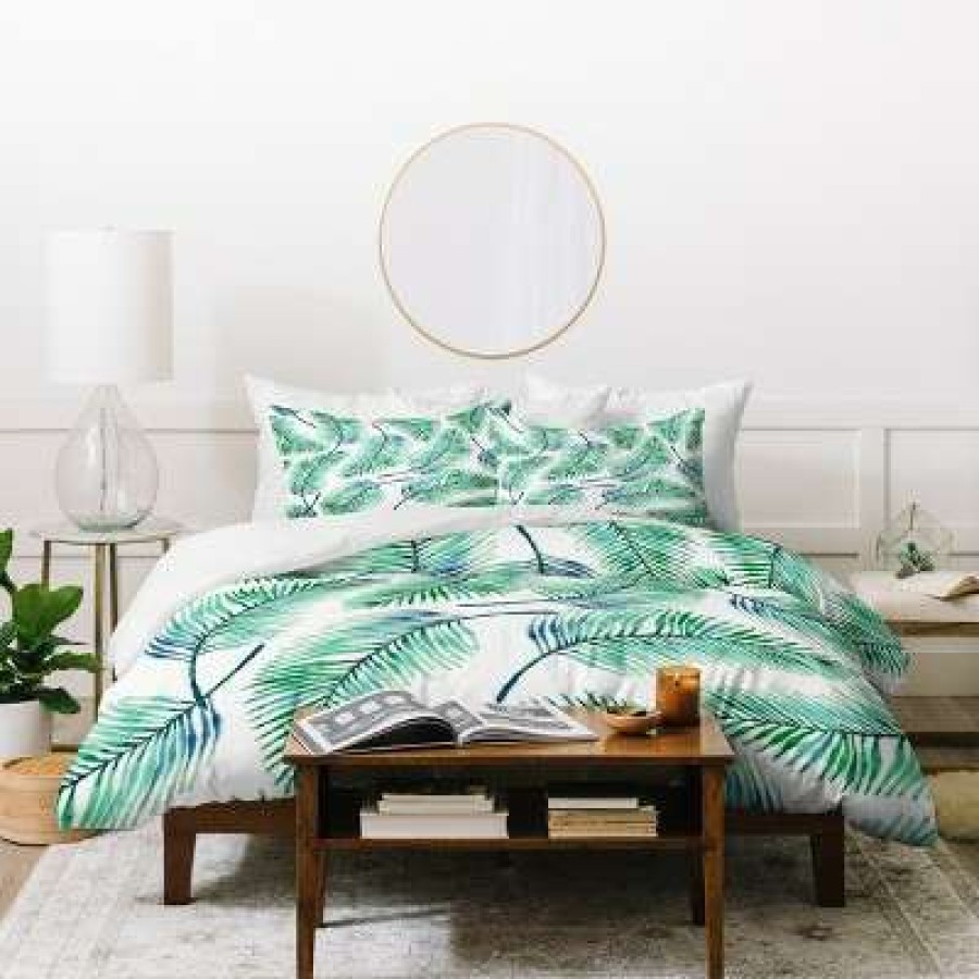 Duvet Cover Bedding Sets * | Outlet 83 Oranges Palm Leaves Duvet Set Deny Designs