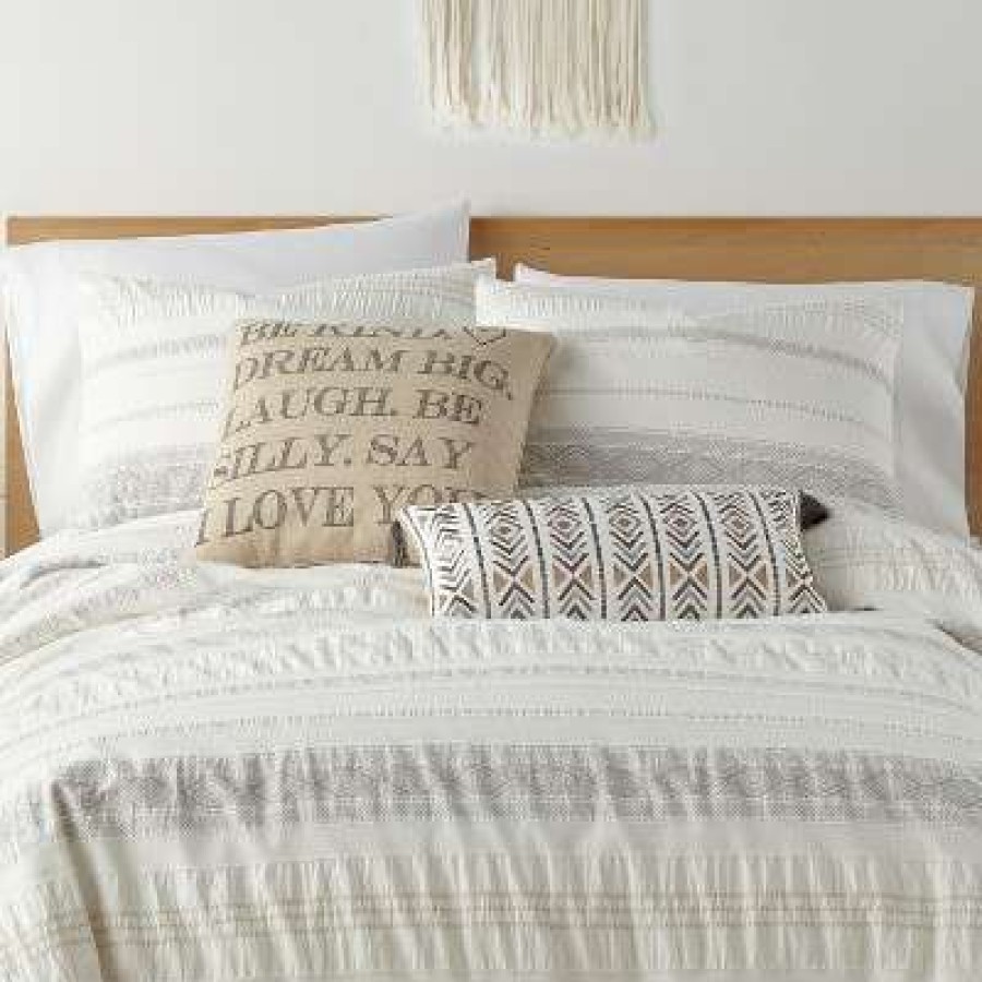 Duvet Cover Bedding Sets * | Promo Pickford Duvet Cover Set Cream & Taupe Levtex Home