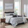 Comforter Bedding Sets * | Best Pirce Madison Park King Chipo 14 Pc Bedding Set Bonus Throw Euro Shams Black