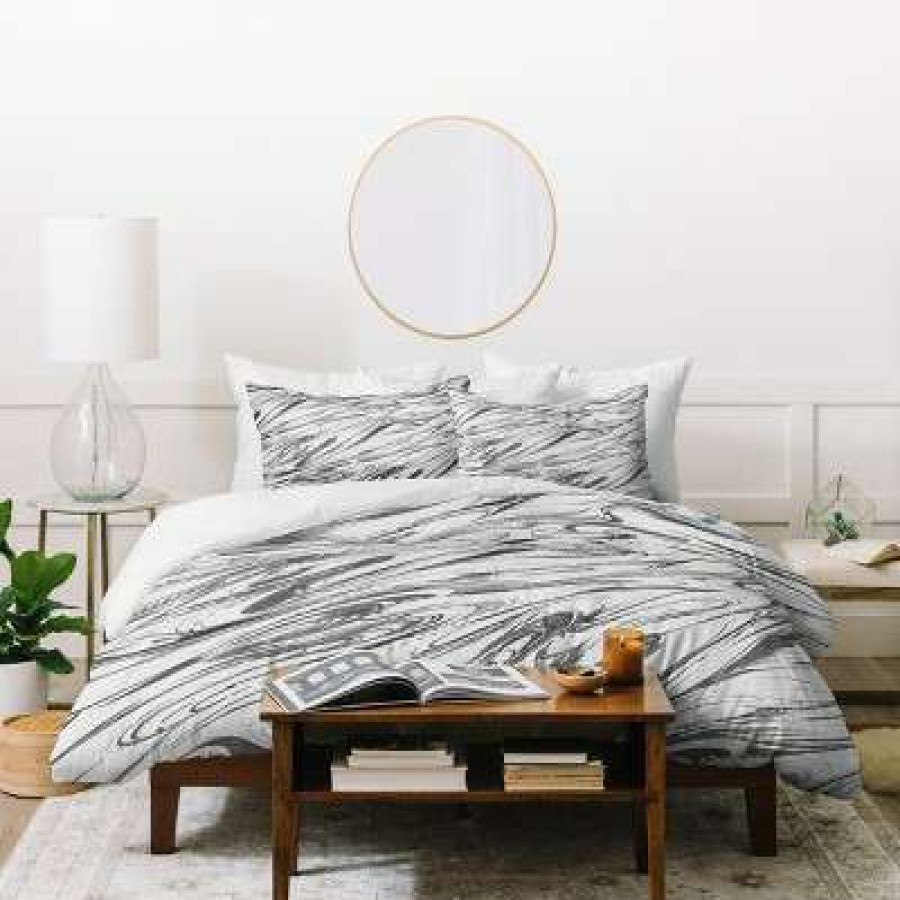 Duvet Cover Bedding Sets * | Wholesale Gray Pattern State Marble Duvet Cover Deny Designs