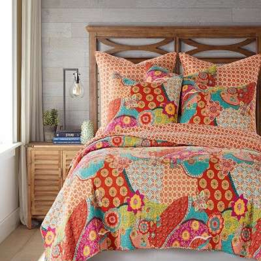 Quilt Bedding Sets * | Outlet Homthreads Zanzibar Quilt Set Multicolored