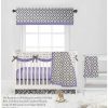 Comforter Bedding Sets * | Cheap Bacati Love Design/Print Gray Lilac 6 Pc Crib Bedding Set With Long Rail Guard Cover