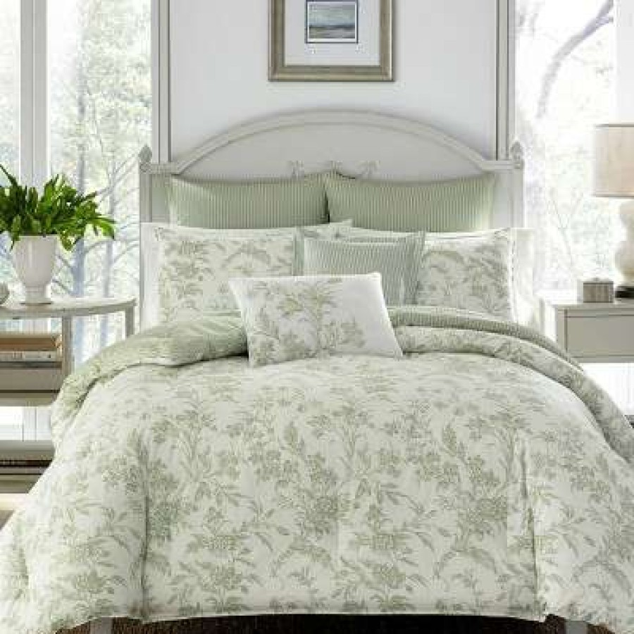 Duvet Cover Bedding Sets * | Cheapest Natalie Duvet Set Laura Ashley Green