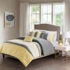 Comforter Bedding Sets * | Wholesale 510 Design 5Pc Merissi Embroidered Comforter Set Yellow/Gray