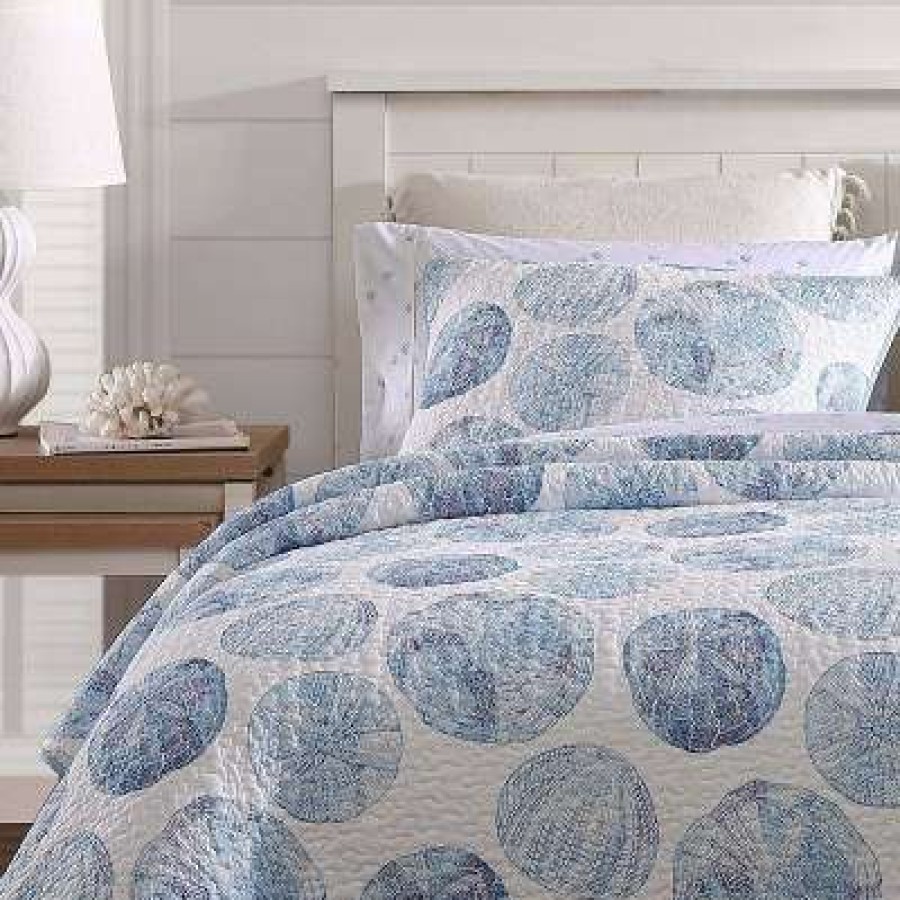 Quilt Bedding Sets * | Cheapest Ocean Isle Cotton Quilt & Sham Set Blue Tommy Bahama