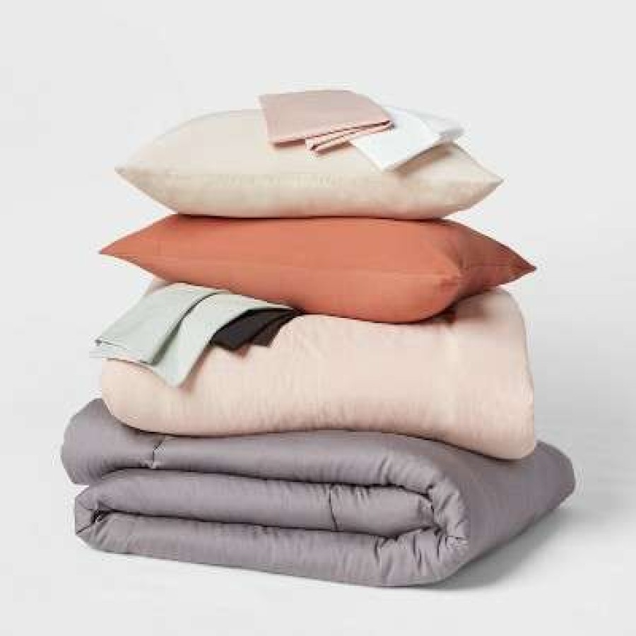 Bedding Collections * | Flash Sale Washed Cotton Sateen Bedding Collection Threshold