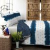 Quilt Bedding Sets * | Cheap Lush Decor 3Pc Jane Shibori Quilt Set Navy Lush Decor