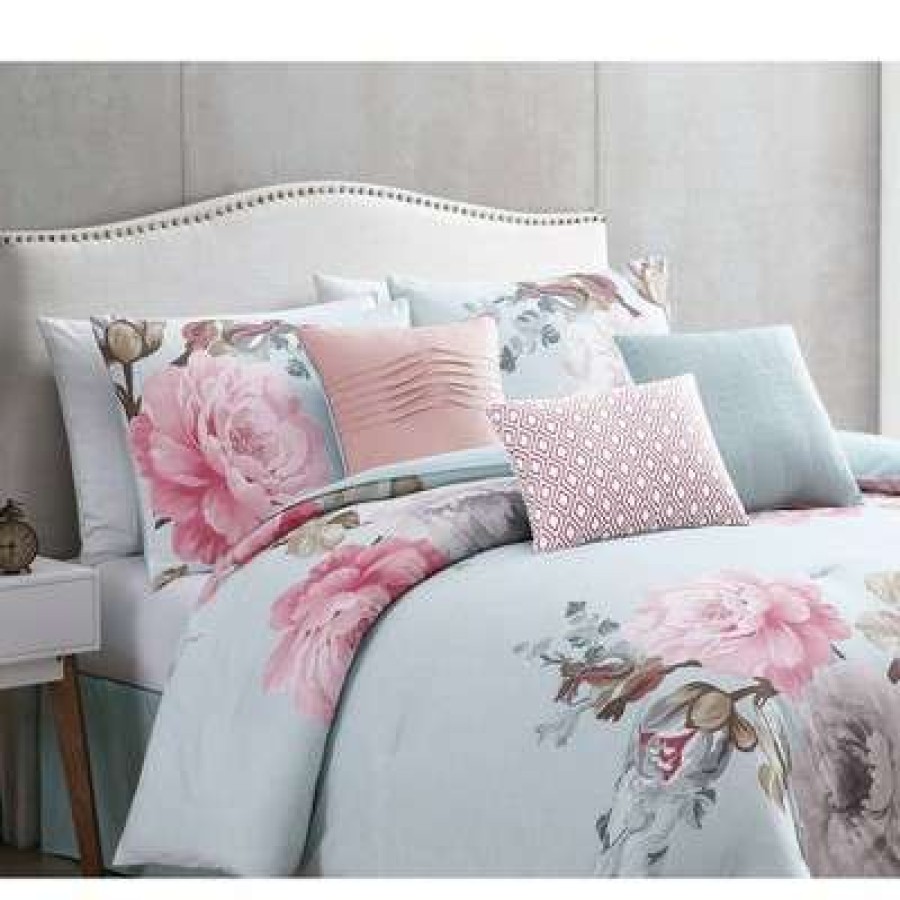 Comforter Bedding Sets * | Best Sale Ridgely Blush 7 Piece Comforter Set Riverbrook Home