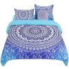 Duvet Cover Bedding Sets * | Coupon 5 Pcs Polyester Bohemian Bedding Sets Queen Light Blue Piccocasa