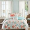 Duvet Cover Bedding Sets * | Best Sale Madison Park Ocean View Duvet Cover Set Coral 6Pc